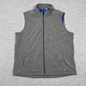 Tommy Bahama Vest Mens Large Gray Full Zip Performance Stretch Travel Golf